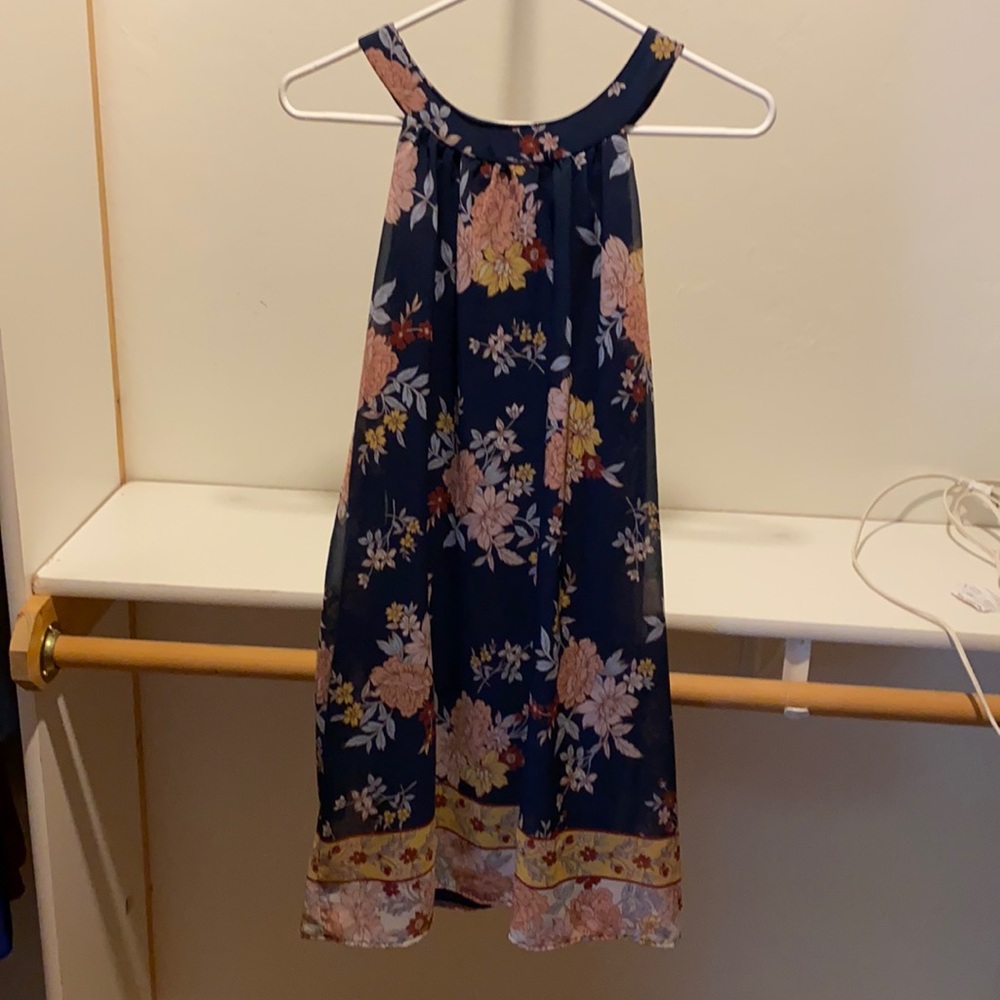 Fun floral sleeveless summer dress
